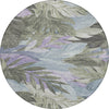 Piper Looms Chantille Floral ACN1499 Taupe Machine Washable Area Rug Round Main Image