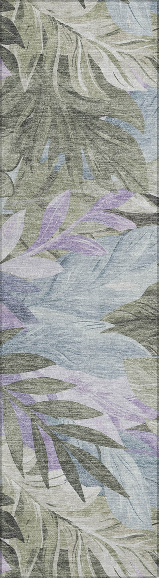 Piper Looms Chantille Floral ACN1499 Taupe Machine Washable Area Rug Runner Main Image