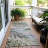 Piper Looms Chantille Floral ACN1499 Taupe Machine Washable Area Rug Runner Outdoor Lifestyle Image Feature