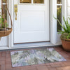 Piper Looms Chantille Floral ACN1499 Taupe Machine Washable Area Rug Scatter Outdoor Lifestyle Image Feature