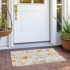 Piper Looms Chantille Floral ACN1500 Ivory Machine Washable Area Rug Scatter Outdoor Lifestyle Image Feature