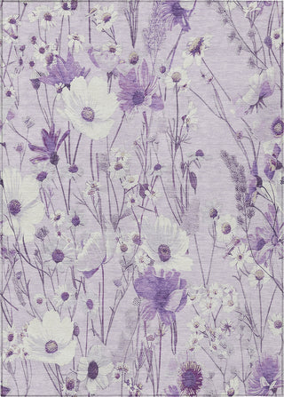 Piper Looms Chantille Floral ACN1501 Lavender Machine Washable Area Rug main image