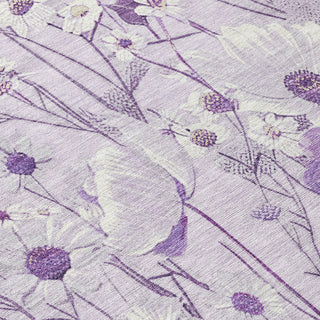 Piper Looms Chantille Floral ACN1501 Lavender Machine Washable Area Rug Swatch Image