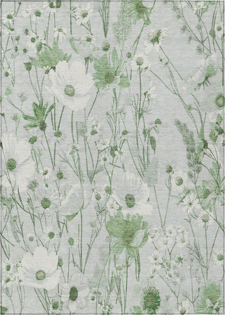 Piper Looms Chantille Floral ACN1502 Mint Machine Washable Area Rug main image