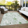 Piper Looms Chantille Floral ACN1502 Mint Machine Washable Area Rug Outdoor Lifestyle Image Feature