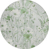 Piper Looms Chantille Floral ACN1502 Mint Machine Washable Area Rug Round Main Image