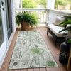 Piper Looms Chantille Floral ACN1502 Mint Machine Washable Area Rug Runner Outdoor Lifestyle Image Feature