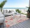 Piper Looms Chantille Floral ACN1504 Salmon Machine Washable Area Rug Outdoor Lifestyle Image Feature