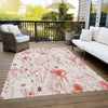 Piper Looms Chantille Floral ACN1504 Salmon Machine Washable Area Rug Outdoor Lifestyle Image Feature