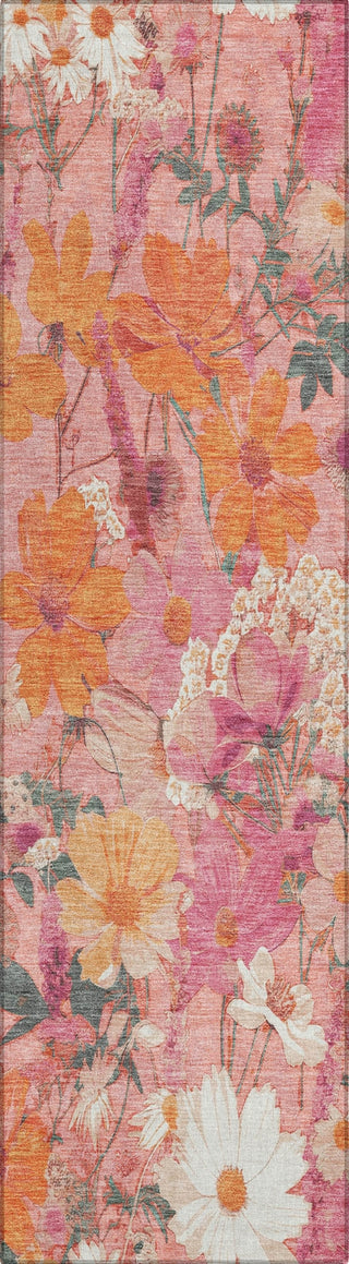 Piper Looms Chantille Floral ACN1507 Blush Machine Washable Area Rug Runner Main Image