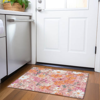 Piper Looms Chantille Floral ACN1507 Blush Machine Washable Area Rug Scatter Lifestyle Image Feature