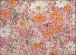 Piper Looms Chantille Floral ACN1507 Blush Machine Washable Area Rug Scatter Main Image