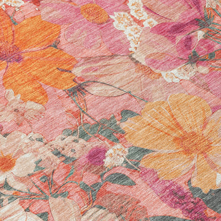 Piper Looms Chantille Floral ACN1507 Blush Machine Washable Area Rug Swatch Image