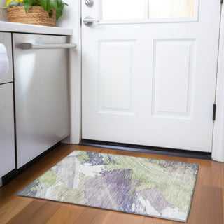 Piper Looms Chantille Modern ACN1511 Aloe Machine Washable Area Rug Scatter Lifestyle Image Feature
