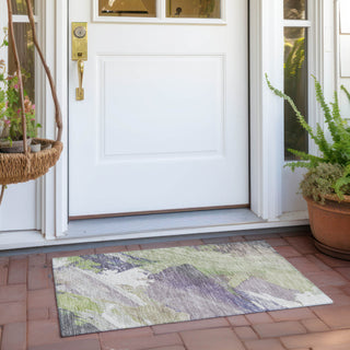 Piper Looms Chantille Modern ACN1511 Aloe Machine Washable Area Rug Scatter Outdoor Lifestyle Image Feature