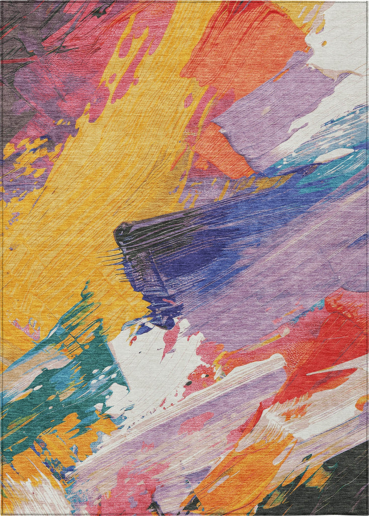 Piper Looms Chantille Modern ACN1512 Gold Machine Washable Area Rug main image