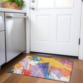 Piper Looms Chantille Modern ACN1512 Gold Machine Washable Area Rug Scatter Lifestyle Image Feature