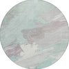 Piper Looms Chantille Modern ACN1515 Seafoam Machine Washable Area Rug Round Main Image
