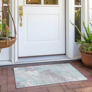 Piper Looms Chantille Modern ACN1515 Seafoam Machine Washable Area Rug Scatter Outdoor Lifestyle Image Feature