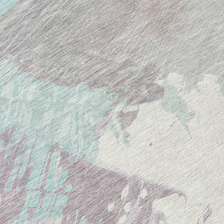 Piper Looms Chantille Modern ACN1515 Seafoam Machine Washable Area Rug Swatch Image