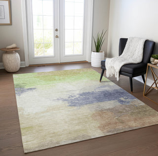 Piper Looms Chantille Modern ACN1517 Aloe Machine Washable Area Rug Lifestyle Image Feature