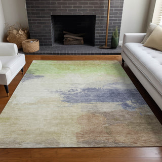 Piper Looms Chantille Modern ACN1517 Aloe Machine Washable Area Rug Lifestyle Image Feature