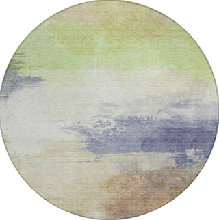 Piper Looms Chantille Modern ACN1517 Aloe Machine Washable Area Rug Round Main Image