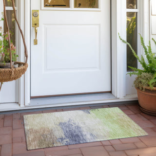 Piper Looms Chantille Modern ACN1517 Aloe Machine Washable Area Rug Scatter Outdoor Lifestyle Image Feature