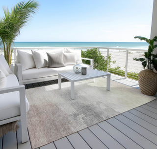 Piper Looms Chantille Modern ACN1518 Beige Machine Washable Area Rug Outdoor Lifestyle Image Feature