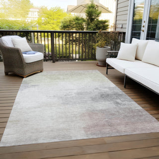 Piper Looms Chantille Modern ACN1518 Beige Machine Washable Area Rug Outdoor Lifestyle Image Feature