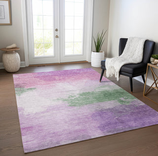 Piper Looms Chantille Modern ACN1519 Lilac Machine Washable Area Rug Lifestyle Image Feature