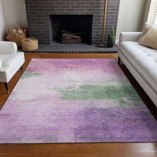 Piper Looms Chantille Modern ACN1519 Lilac Machine Washable Area Rug Lifestyle Image Feature