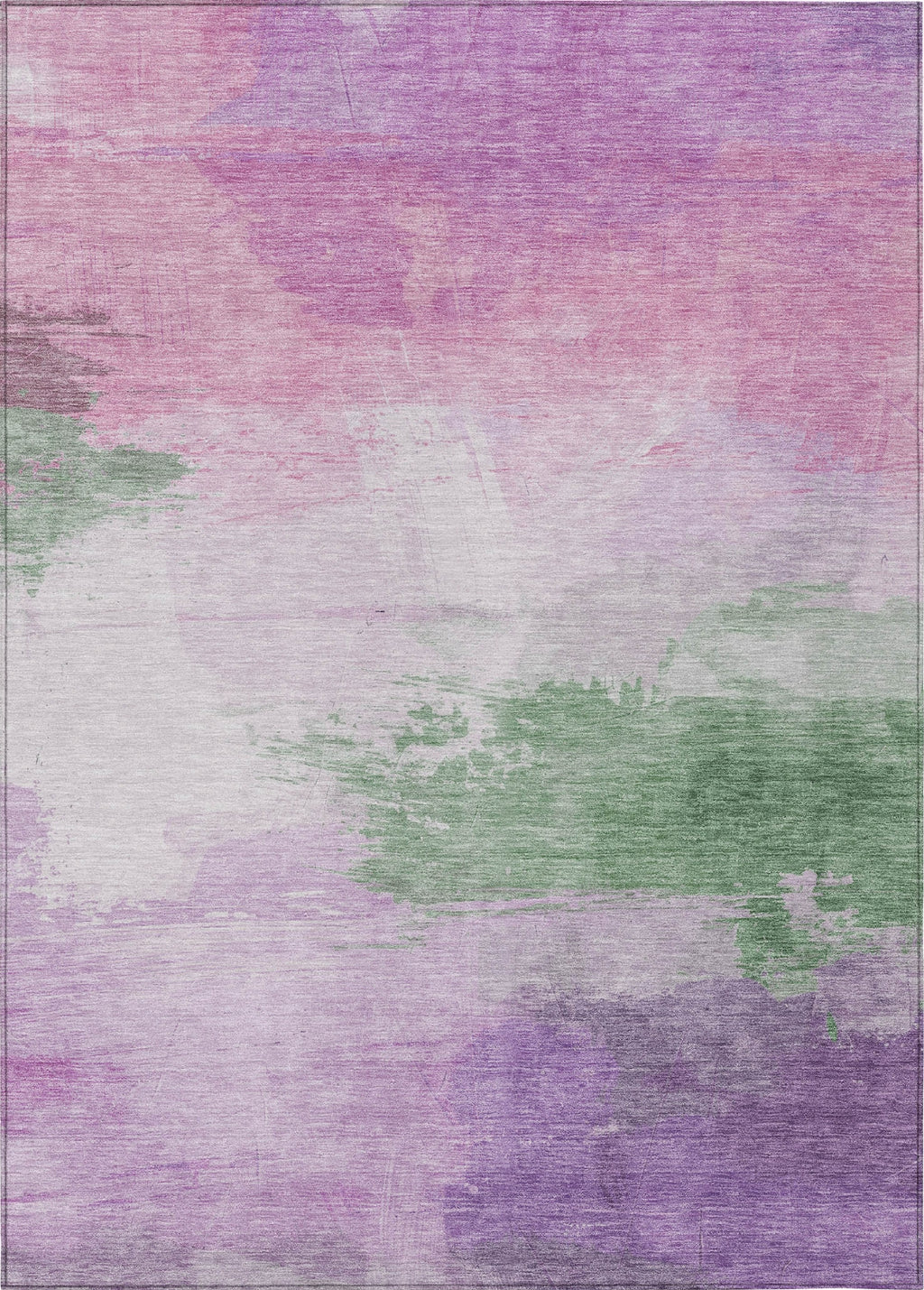 Piper Looms Chantille Modern ACN1519 Lilac Machine Washable Area Rug ...