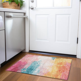 Piper Looms Chantille Modern ACN1520 Pink Machine Washable Area Rug Scatter Lifestyle Image Feature