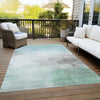 Piper Looms Chantille Modern ACN1521 Seafoam Machine Washable Area Rug Outdoor Lifestyle Image Feature