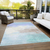 Piper Looms Chantille Modern ACN1522 Sky Machine Washable Area Rug Outdoor Lifestyle Image Feature