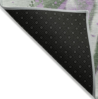 Piper Looms Chantille Abstract ACN1523 Aloe Machine Washable Area Rug Backing Image