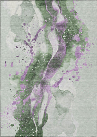 Piper Looms Chantille Abstract ACN1523 Aloe Machine Washable Area Rug main image