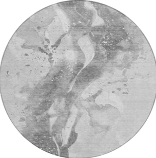 Piper Looms Chantille Abstract ACN1525 Gray Machine Washable Area Rug Round Main Image