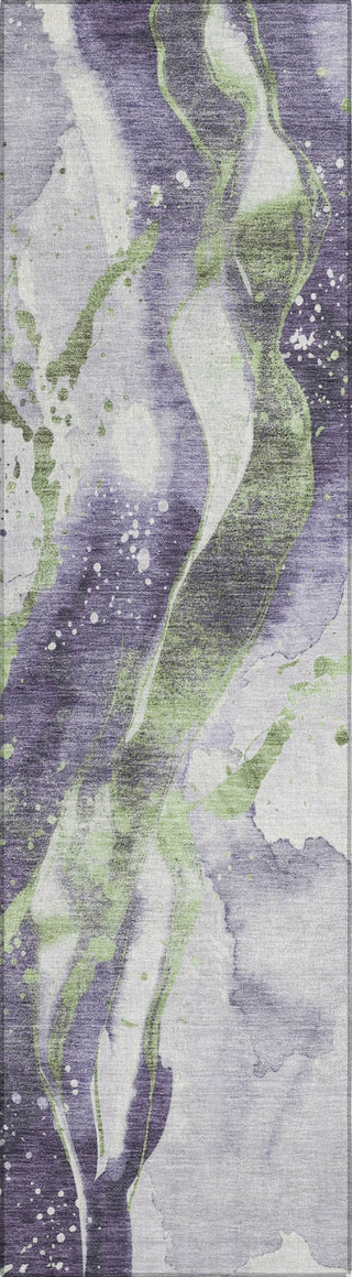 Piper Looms Chantille Abstract ACN1526 Purple Machine Washable Area Rug Runner Main Image