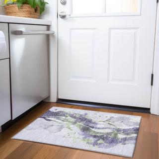 Piper Looms Chantille Abstract ACN1526 Purple Machine Washable Area Rug Scatter Lifestyle Image Feature