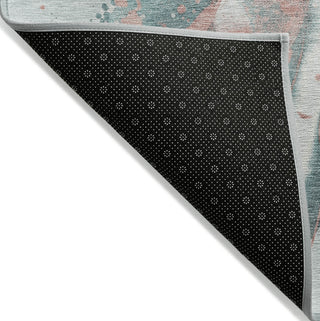 Piper Looms Chantille Abstract ACN1527 Teal Machine Washable Area Rug Backing Image