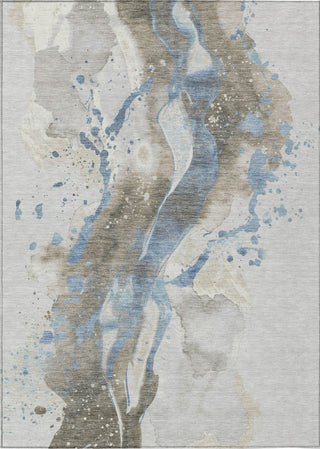 Piper Looms Chantille Abstract ACN1528 Taupe Machine Washable Area Rug main image