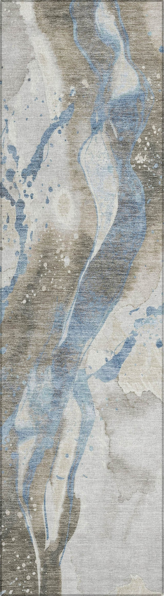 Piper Looms Chantille Abstract ACN1528 Taupe Machine Washable Area Rug Runner Main Image