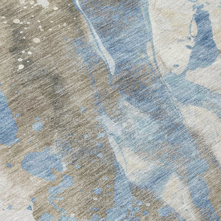 Piper Looms Chantille Abstract ACN1528 Taupe Machine Washable Area Rug Swatch Image