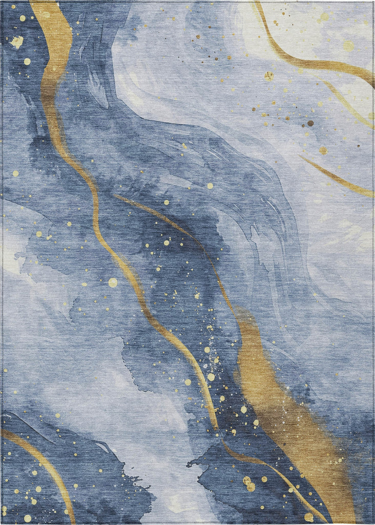 Piper Looms Chantille Waves ACN1529 Blue Machine Washable Area Rug main image