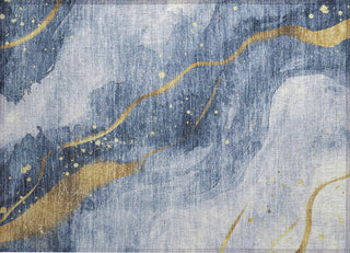 Piper Looms Chantille Waves ACN1529 Blue Machine Washable Area Rug Scatter Main Image