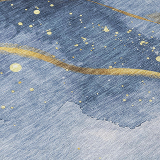 Piper Looms Chantille Waves ACN1529 Blue Machine Washable Area Rug Swatch Image