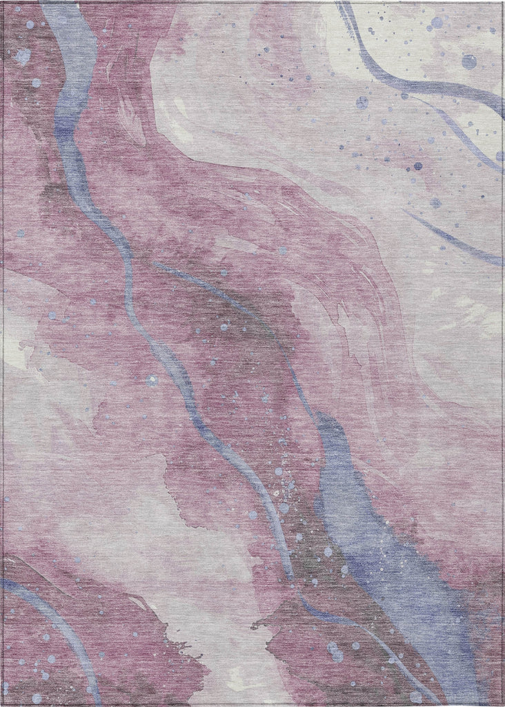 Piper Looms Chantille Waves ACN1532 Mauve Machine Washable Area Rug main image