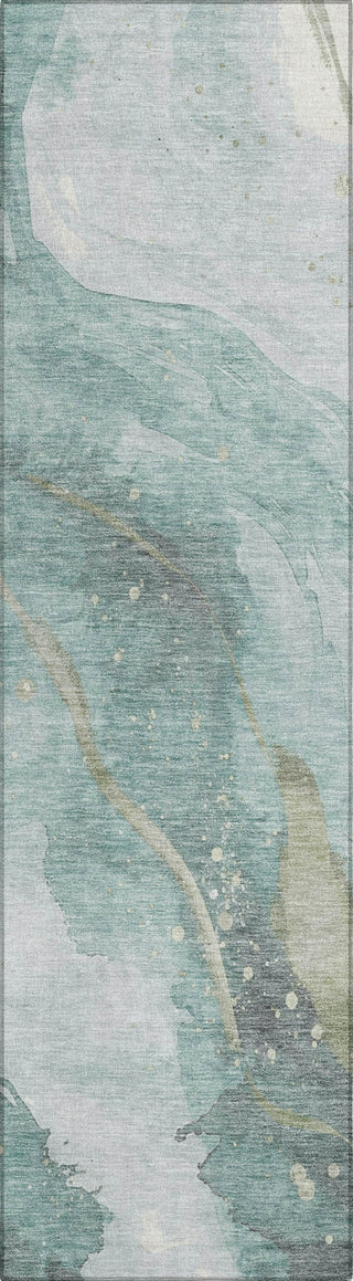 Piper Looms Chantille Waves ACN1533 Teal Machine Washable Area Rug Runner Main Image